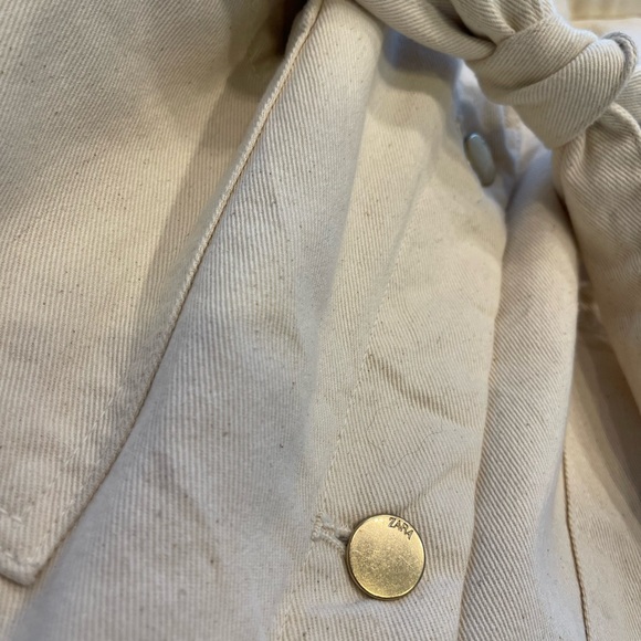 Zara Cream Padded Spring Jacket S Small - Picture 3 of 4